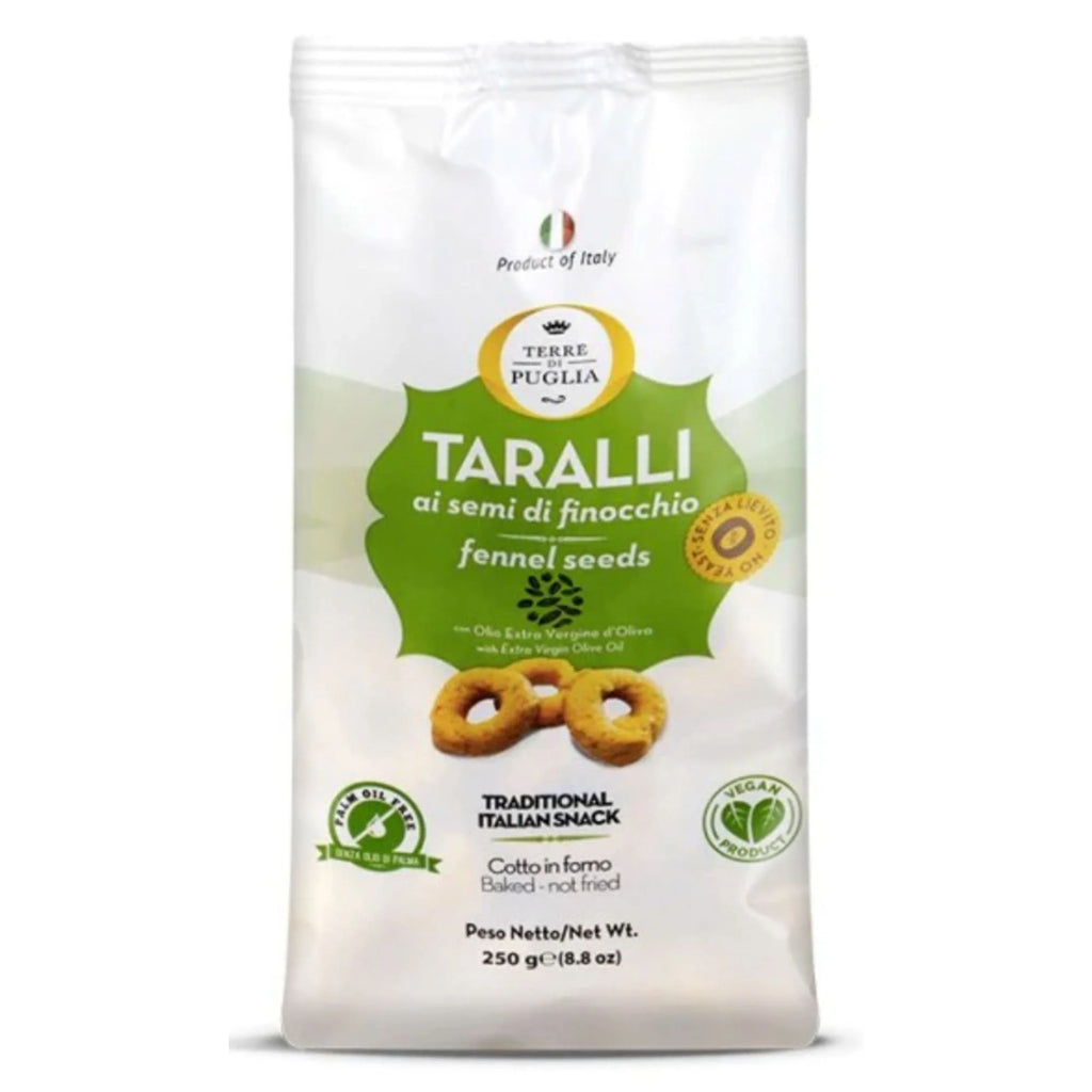Terre di Puglia Taralli with Fennel Seeds and Extra Virgin Olive Oil