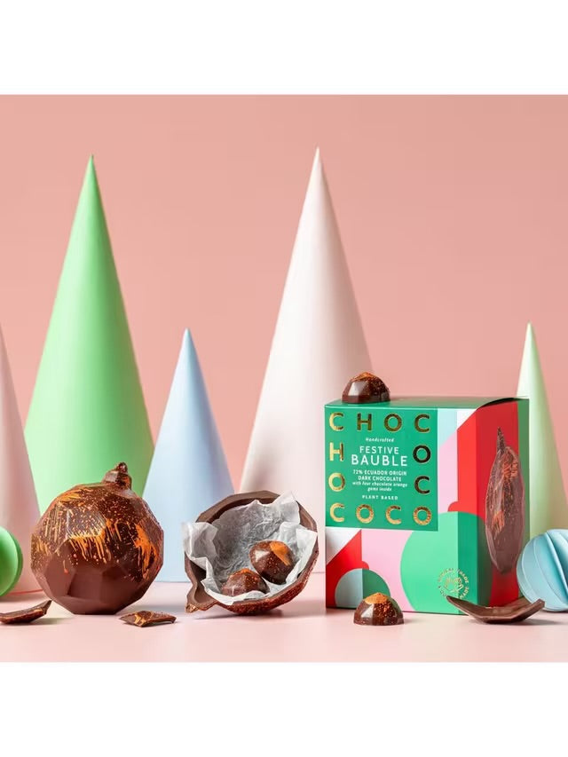 Chococo Dark Chocolate Bauble with Orange