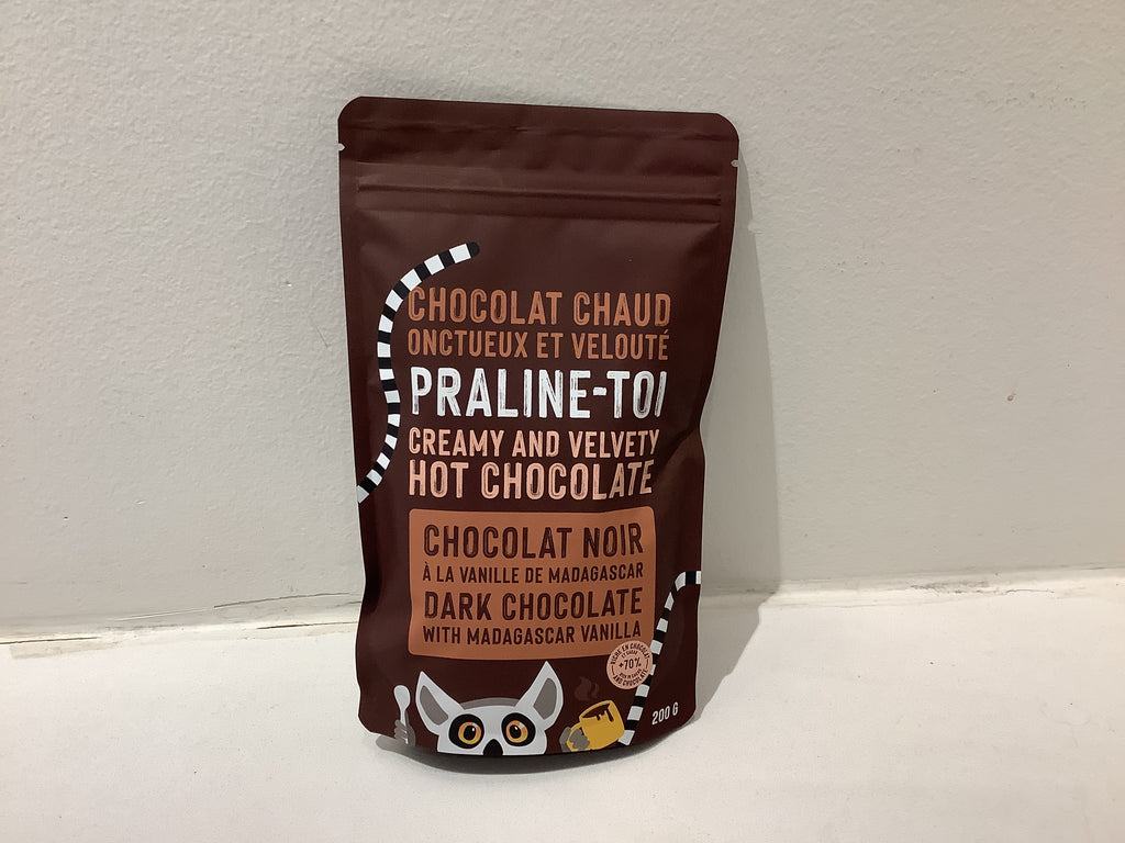 Praline-Toi Dark Chocolate with Vanilla Madagascar Hot Chocolate Powder