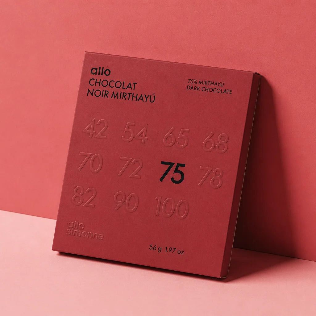 Allo Simonne 75% Dark Chocolat Mirthayu