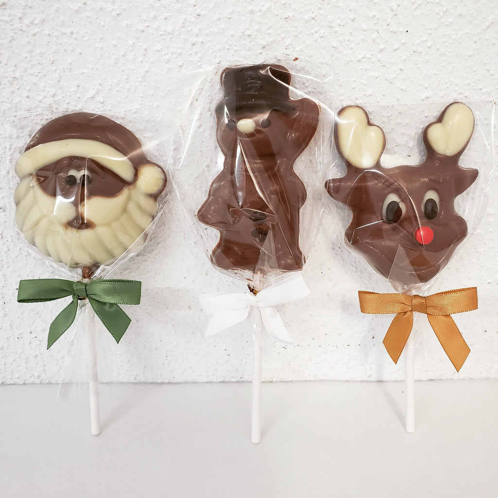 ICKX Chocolate Reindeer, Snowman and Santa Lollipops