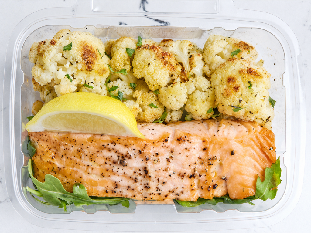 The Seared Salmon with Roasted Cauliflower Salad