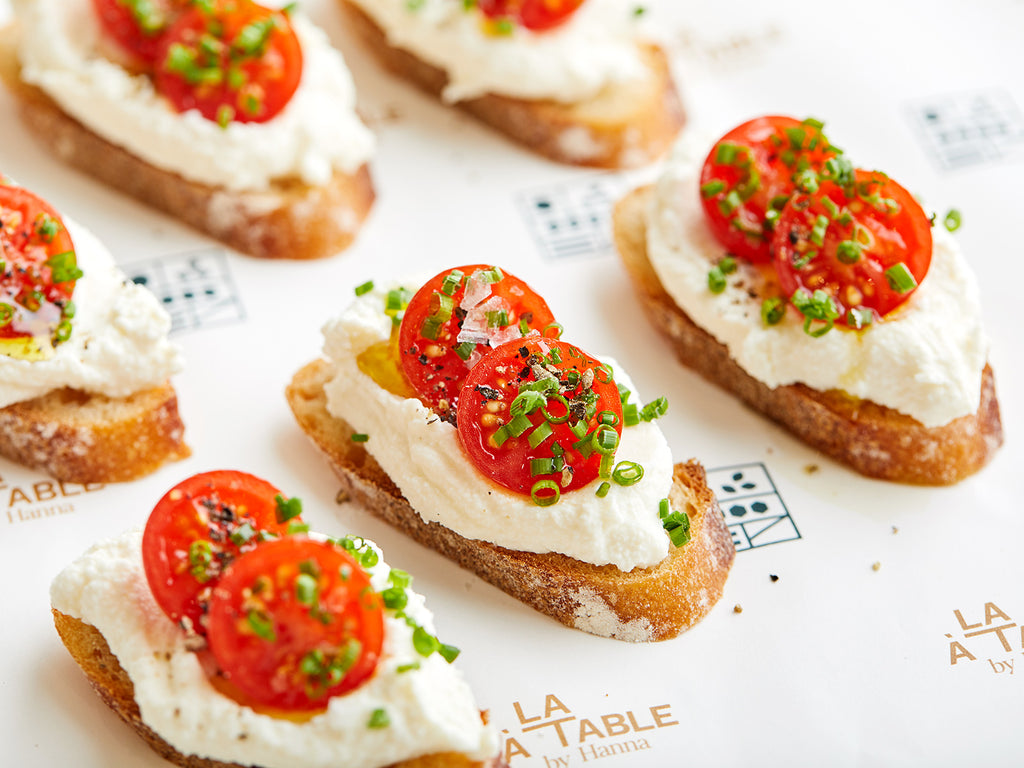 Ricotta and Cherry Tomato Crostini Platter