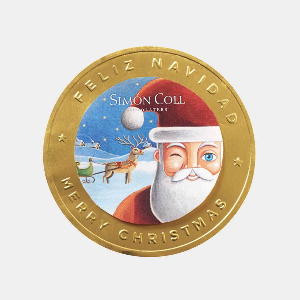 Simón Coll Medallion Chocolate Santa