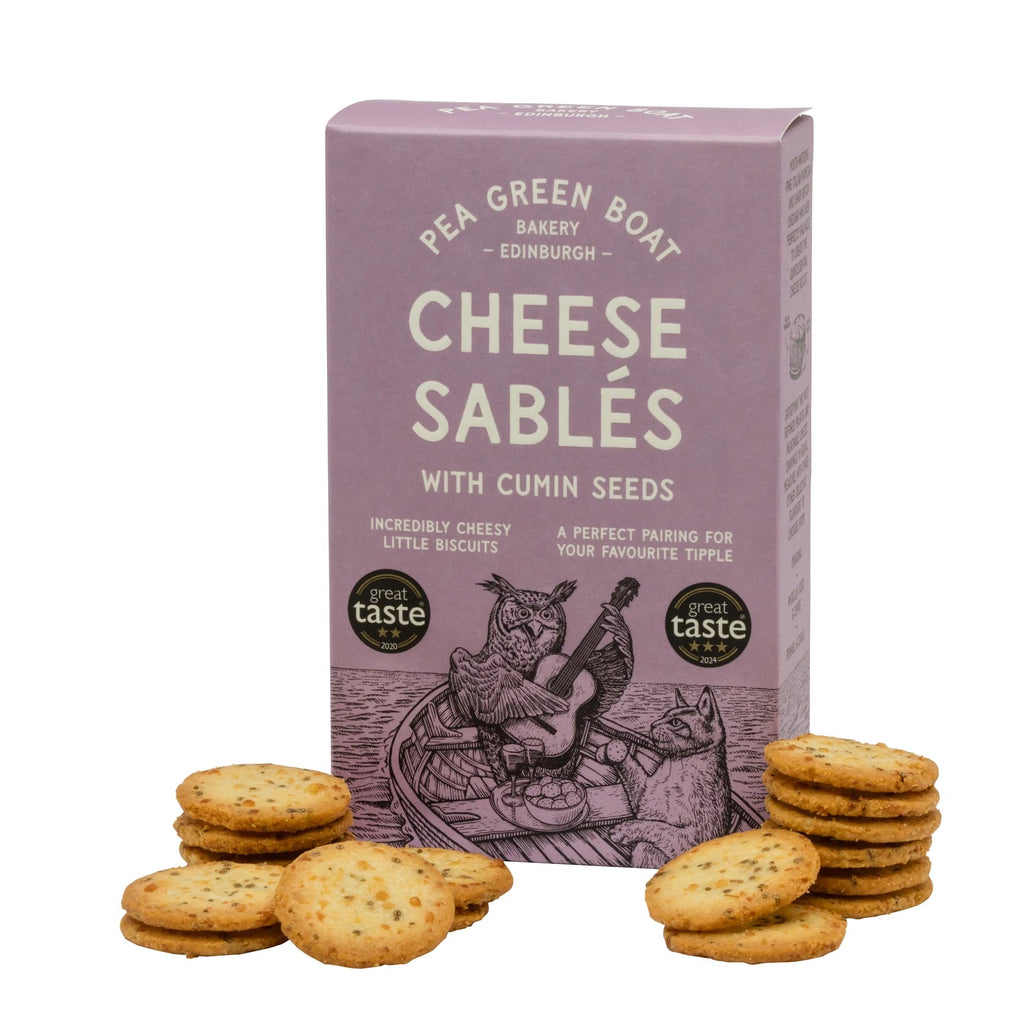 Pea Green Boat Cheese Sablés - Cumin