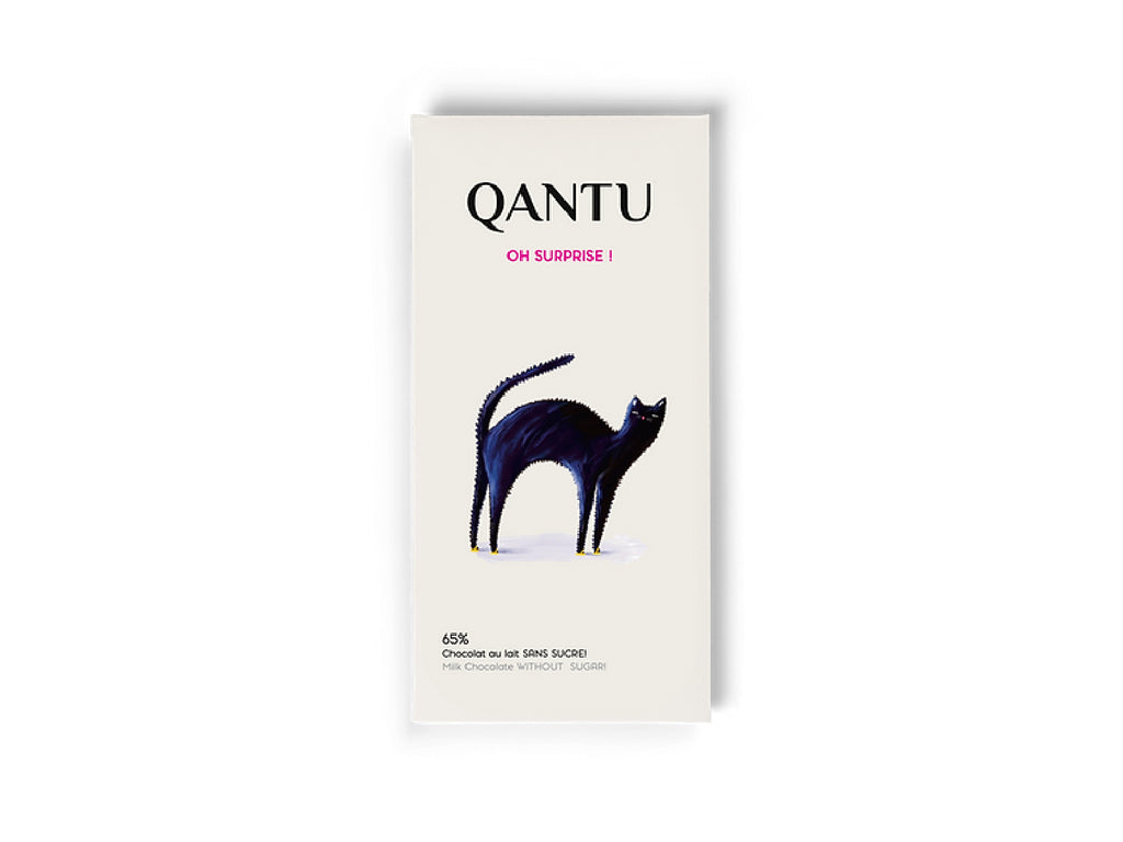 Qantu Cacao et Chocolat Oh Surprise! Sugar Free Milk Chocolate 65%