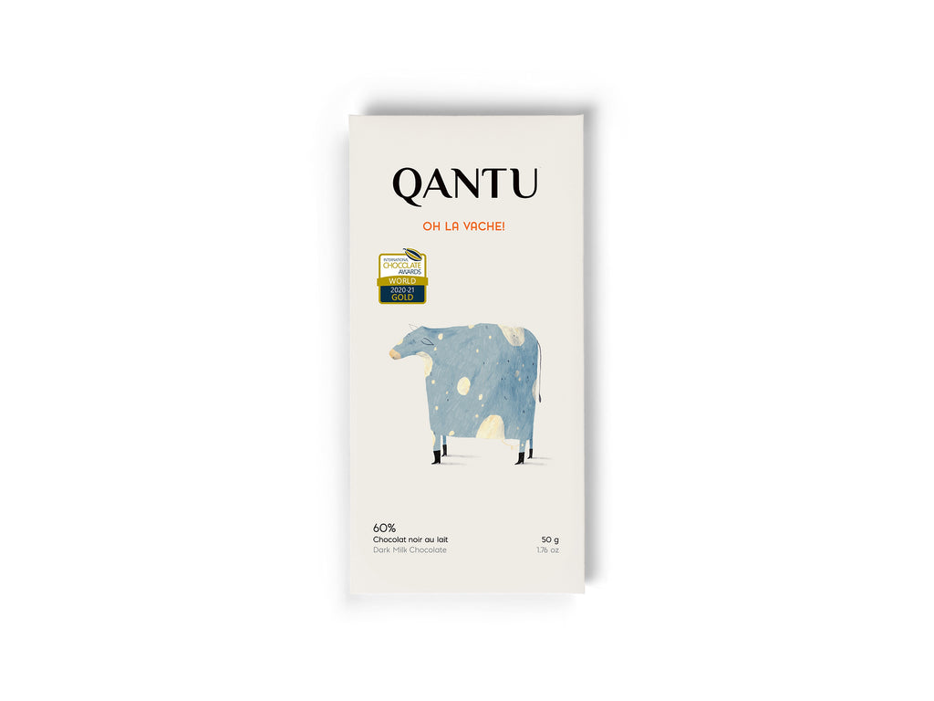 Qantu Cacao et Chocolat Oh la vache! Dark Milk Chocolate 60%