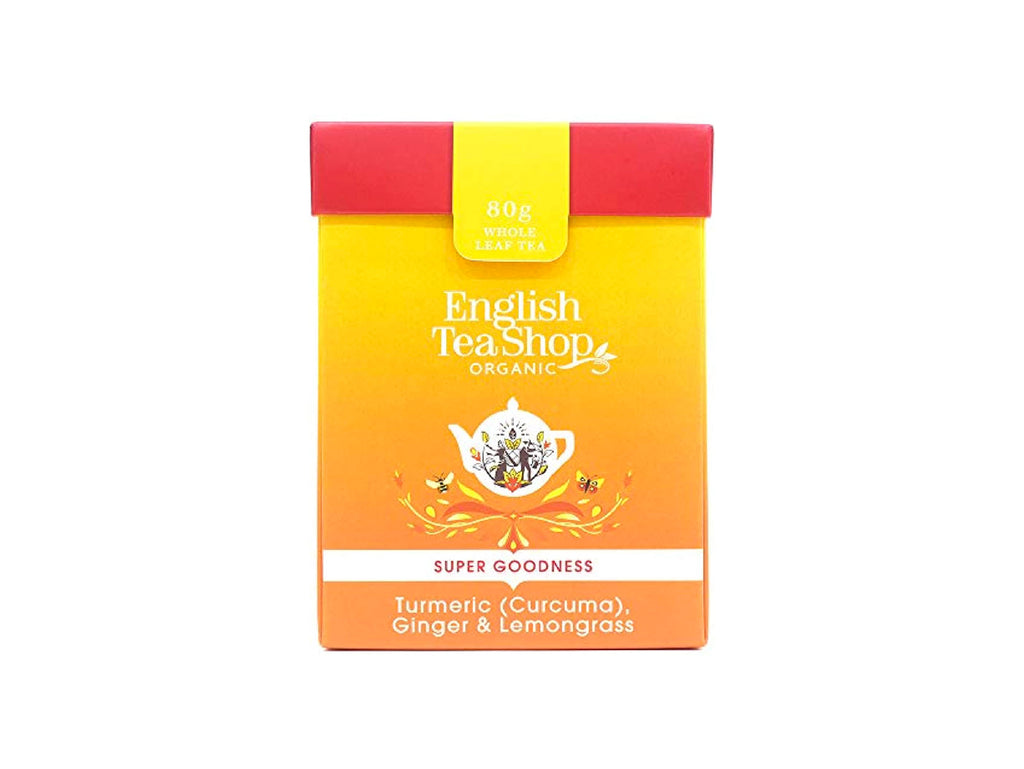 English Tea Shop Organic Whole Leaf Turmeric (Curcuma), Ginger & Lemongrass