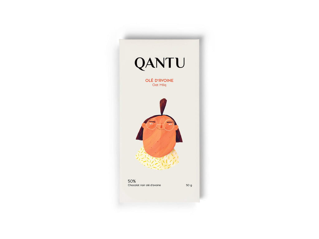 Qantu Cacao et Chocolat Oat Milq Chocolate 50%