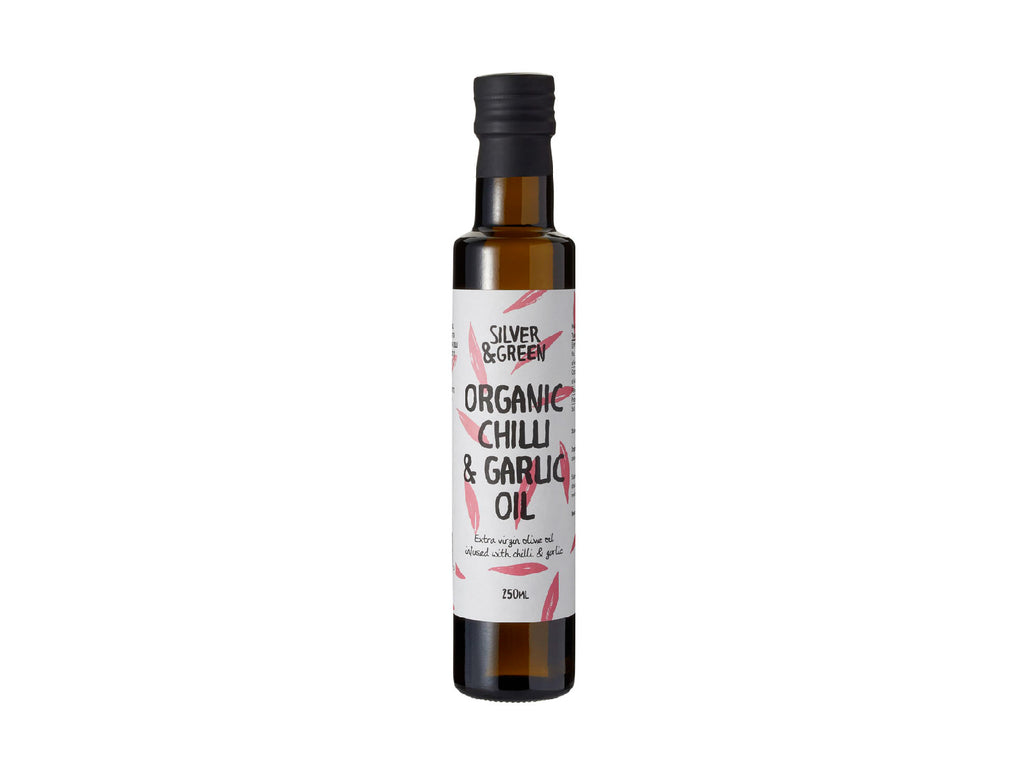 Silver & Green Organic Chilli & Garlic Oil