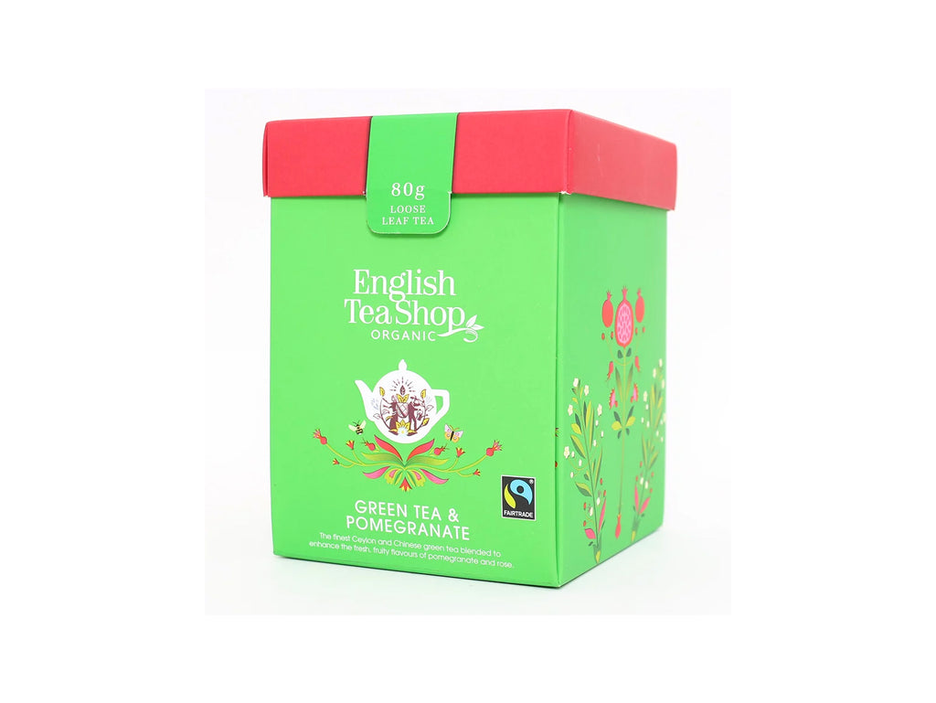 English Tea Shop Organic Whole Leaf Green Tea & Pomegranate