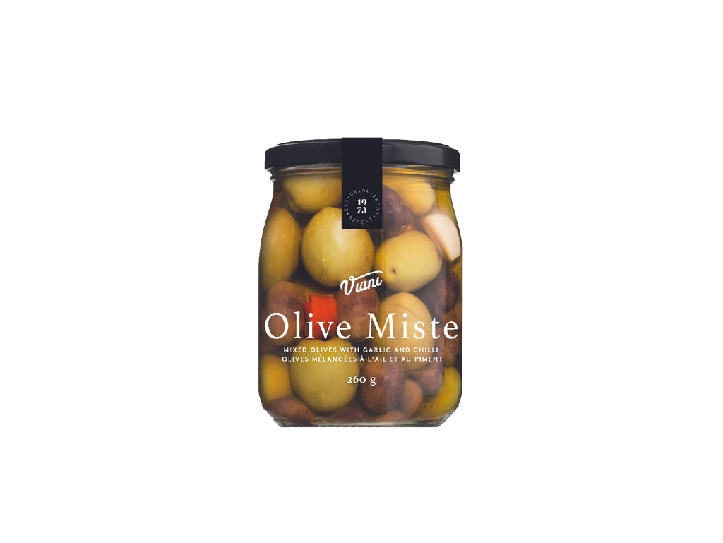 Viani Mixed Olives with Garlic and Chilli