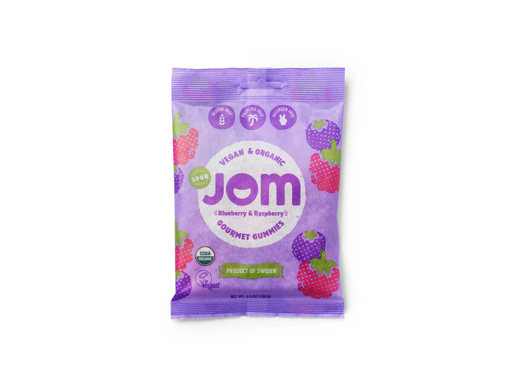 JOM Sour Blueberry & Raspberry Gummies