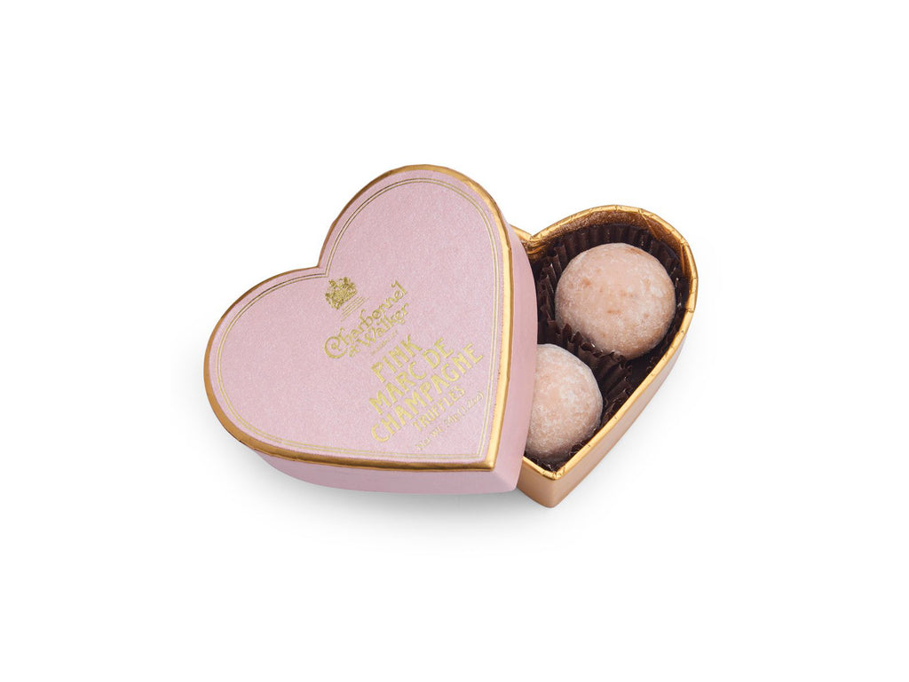 Charbonnel & Walker Pink Marc de Champagne Chocolate Truffles – Pink Mini Heart