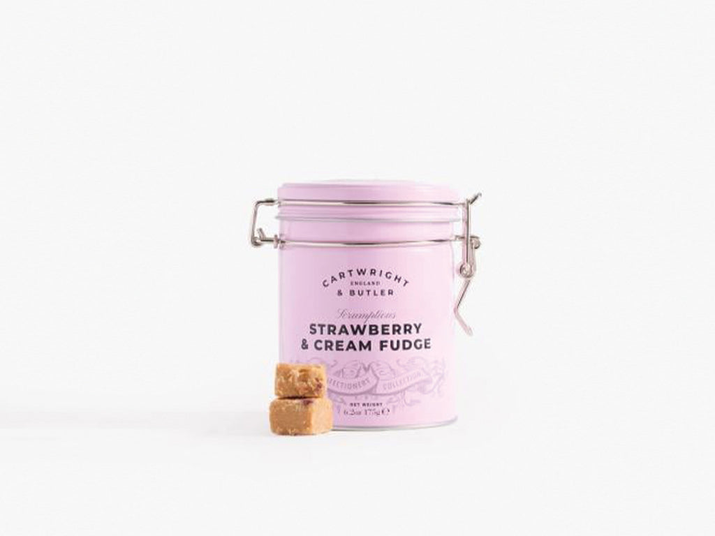 Cartwright & Butler Strawberry & Cream Fudge in Tin