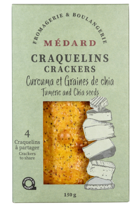 Fromagerie et Boulangerie Médard Turmeric and Chia Seed Crackers