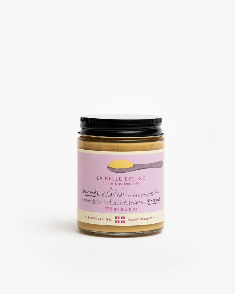 La Belle Excuse Moutarde à l'huile d'olive, ail rôti et balsamique blanc