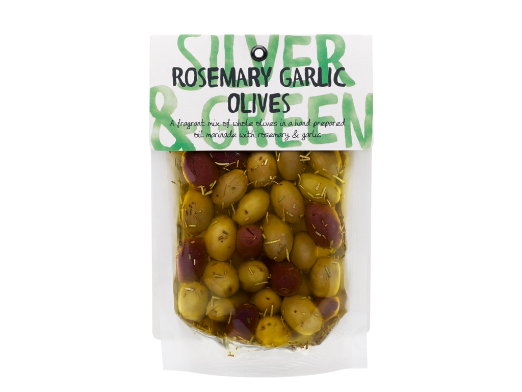 Silver & Green Rosemary Garlic Mixed Olives